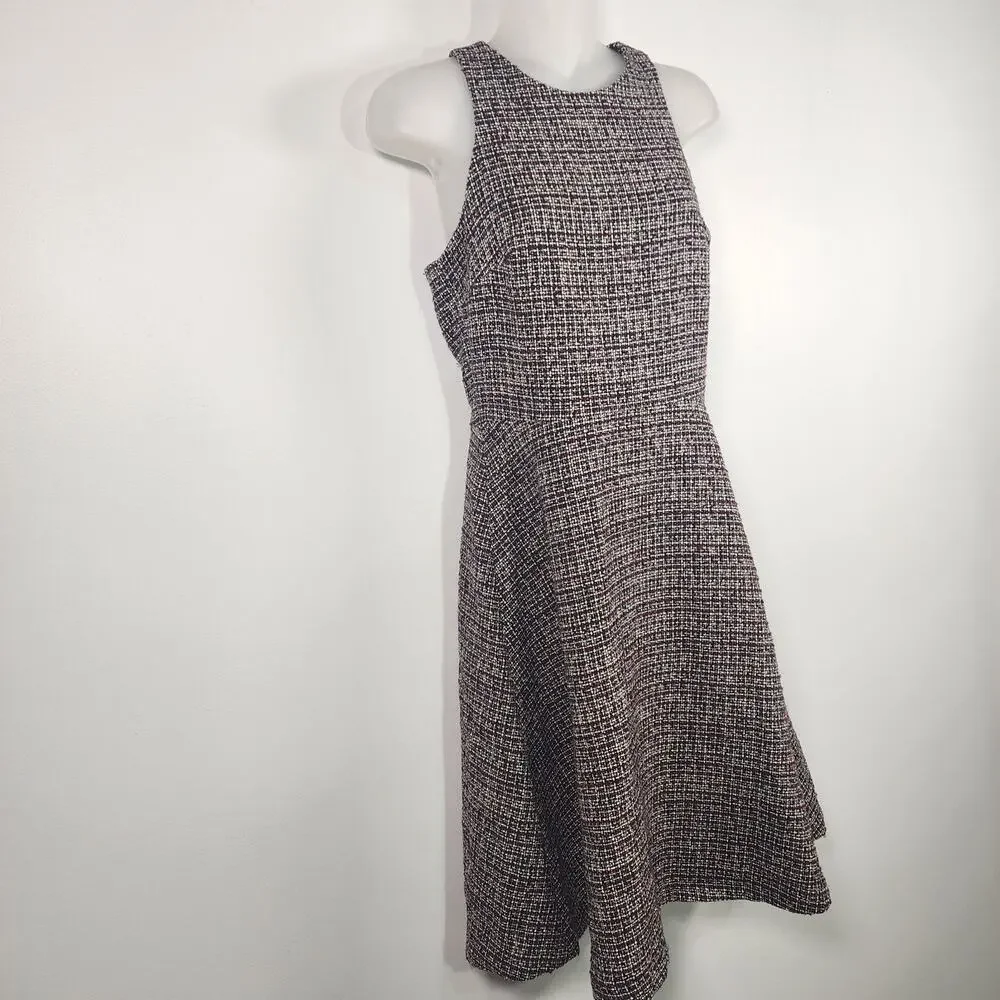 Banana Republic Tweed Wool Blend Fit and Flare Dress Size 2 Sleeveless Business
